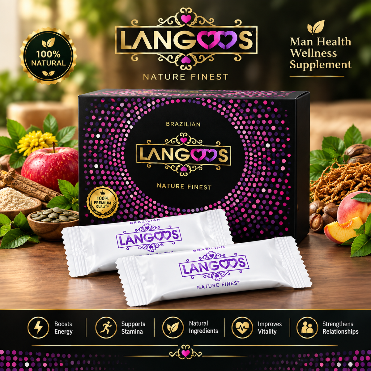 Langoos Herbal Wellness 10 Sachets In 1 Box