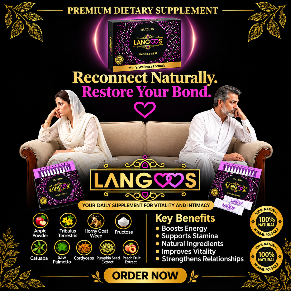 Langoos Herbal Wellness-2 Sachets One Week Dose